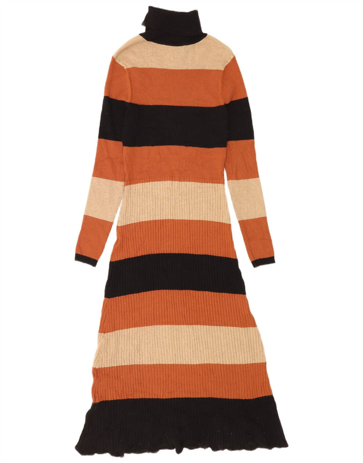 Marks & Spencer Γυναικείο Maxi Jumper Φόρεμα UK 12 Μεσαίο καφέ ριγέ