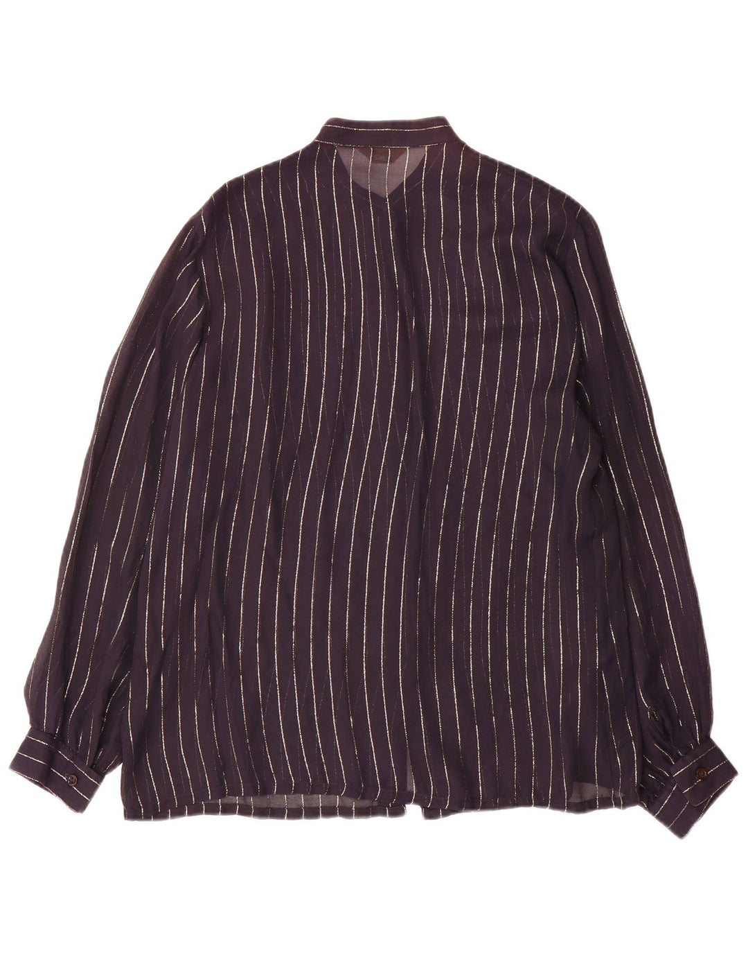 Vintage Γυναικείο Πουκάμισο Μπλούζα IT 46 Large Navy Blue Pinstripe