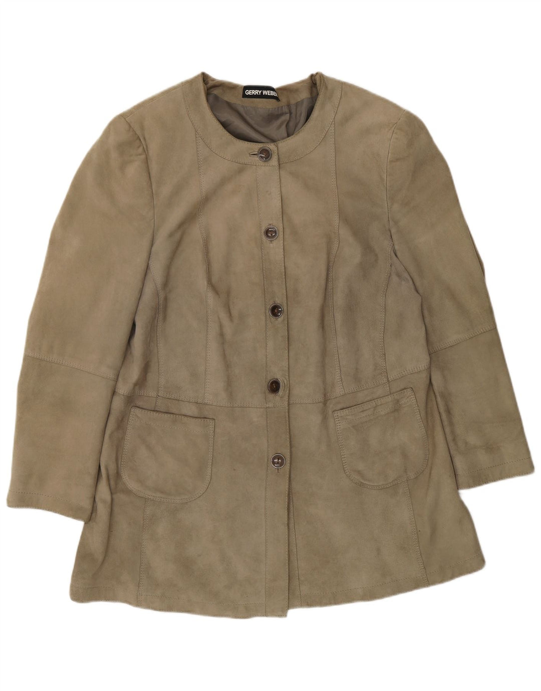 Gerry Weber Γυναικείο Suede Jacket UK 20 2XL Γκρι Δερμάτινο