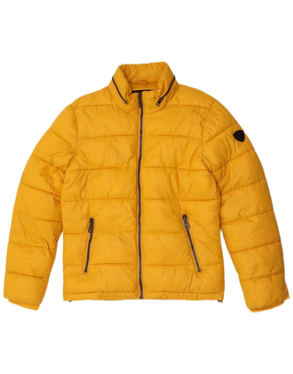 Guess Ανδρικό μπουφάν με κουκούλα UK 36 Small Yellow Nylon