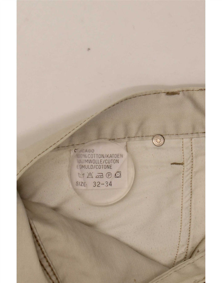 Lee Mens Chicago Straight Jeans W32 L27 Off White Βαμβακερό