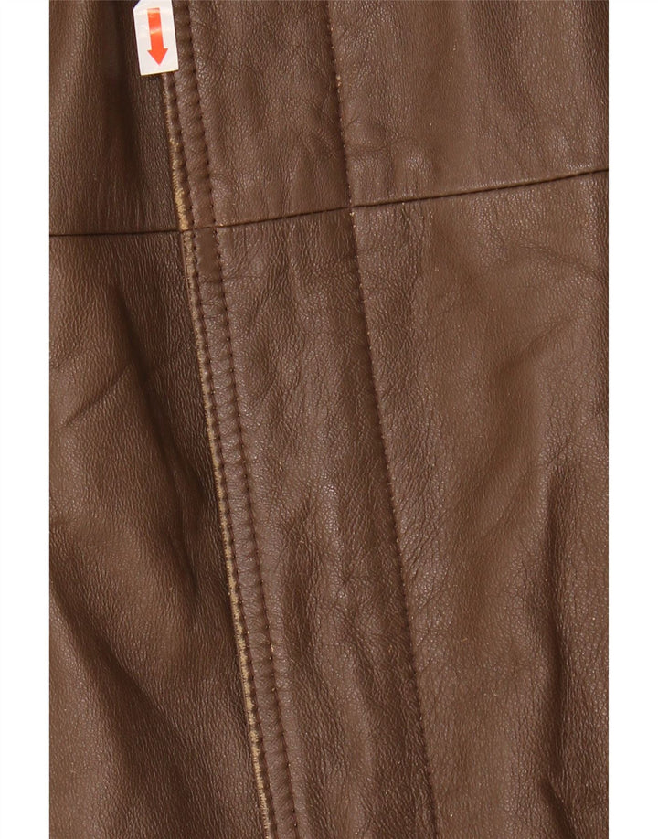 Vintage Ανδρικό Δερμάτινο Μπουφάν IT 52 XL Καφέ Δερμάτινο