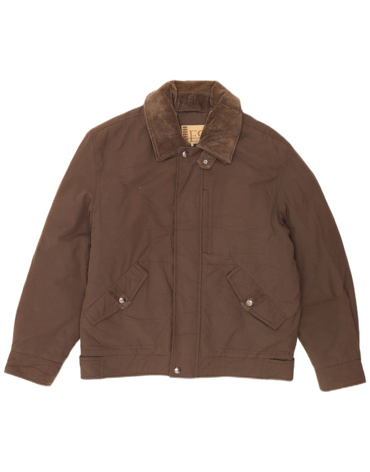 European Project Ανδρικό μπουφάν UK 40 Large Brown Πολυεστέρας