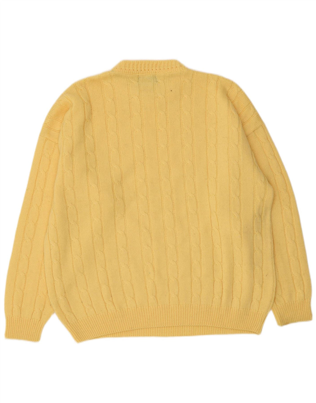 Ανδρικό πουλόβερ Maglieria Crew Neck Jumper Μεγάλο κίτρινο μαλλί
