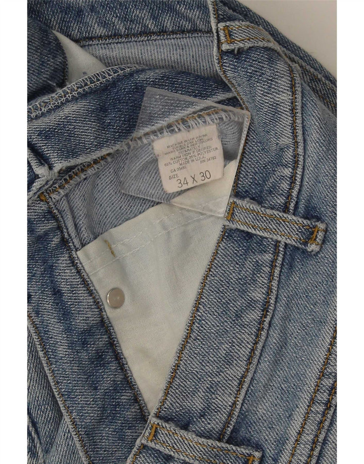 Lee Mens Straight Jeans W34 L30 Blue Cotton