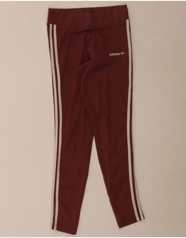 Γυναικείο κολάν Adidas UK 10 Small μπορντό βαμβακερό