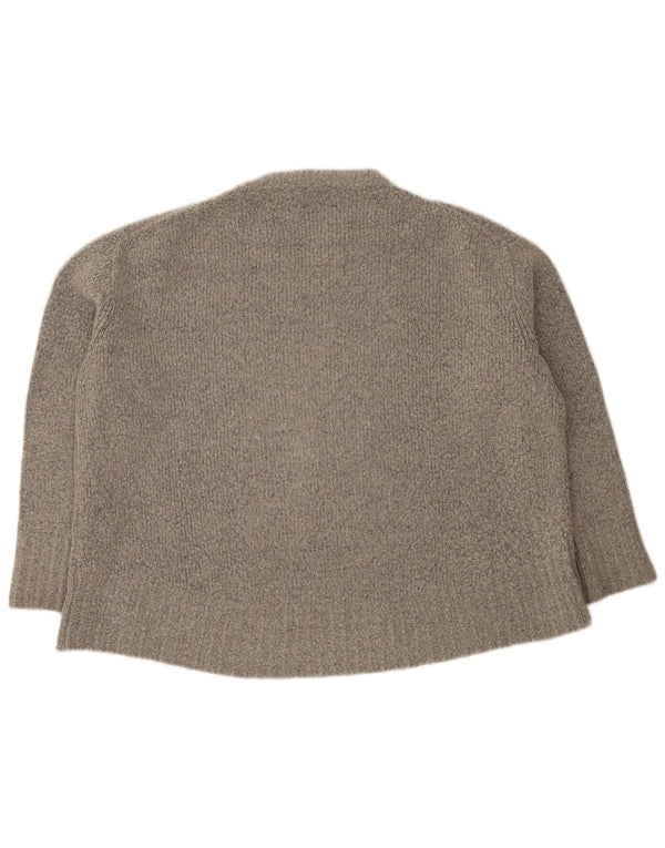 Zara γυναικείο πουλόβερ υπερμεγέθη Crew Neck Jumper UK 10 Small Grey Acrylic