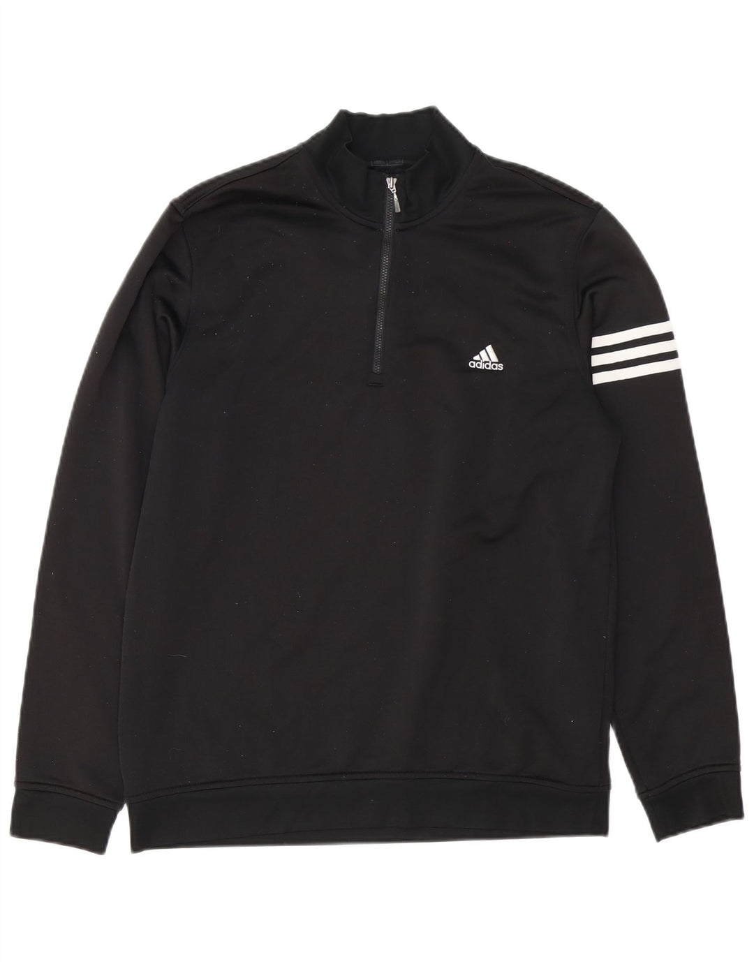 Ανδρικό φούτερ Adidas Climalite με φερμουάρ, μεσαίο μαύρο πολυεστέρα