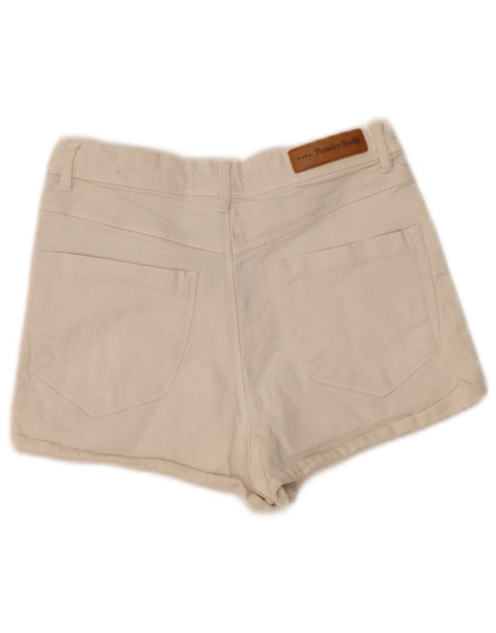 Zara Γυναικείο τζιν σορτς EU 34 2XS W24 Λευκό
