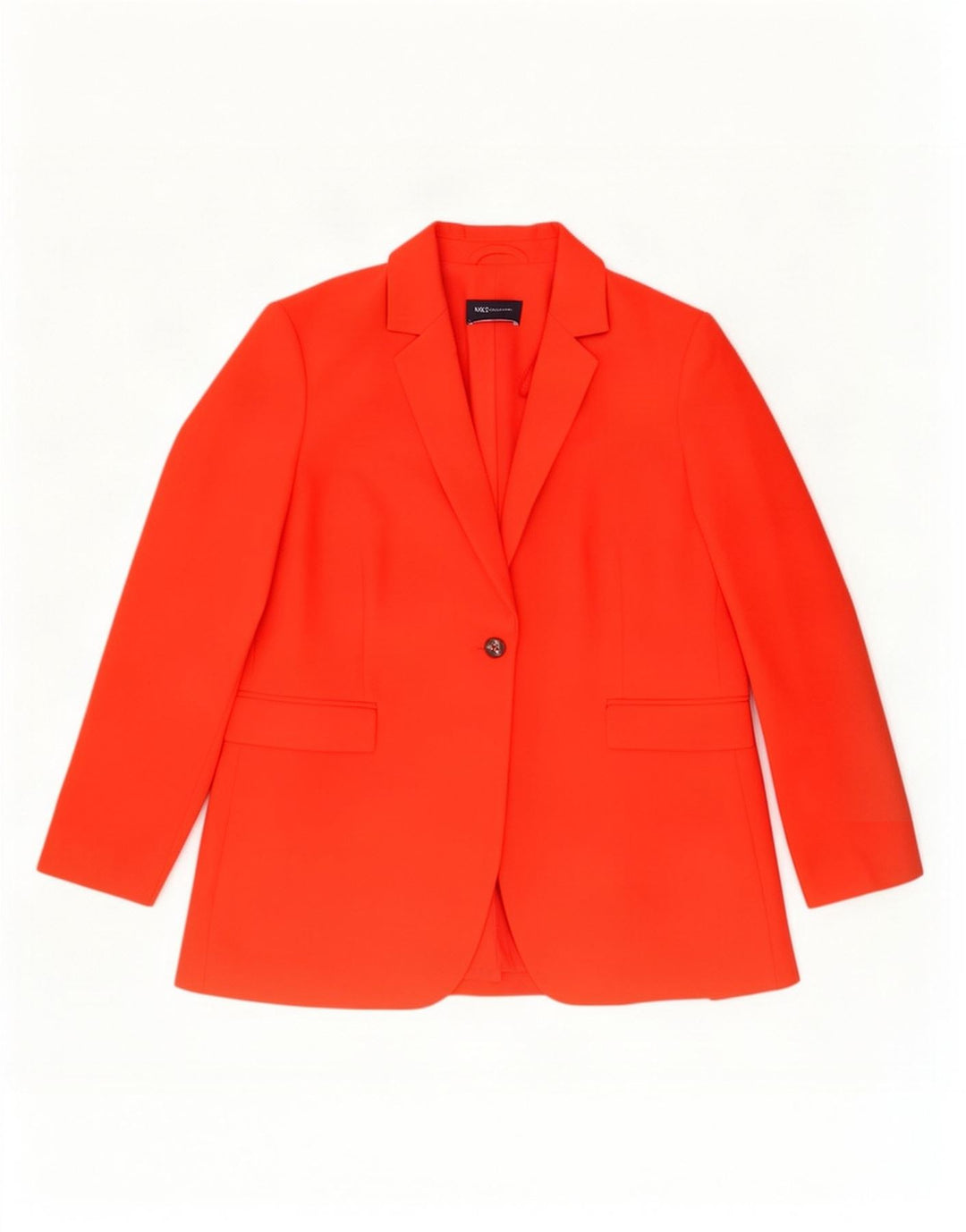 Marks & Spencer Γυναικείο σακάκι 1 κουμπιού blazer UK 16 μεγάλο πορτοκαλί πολυεστέρας