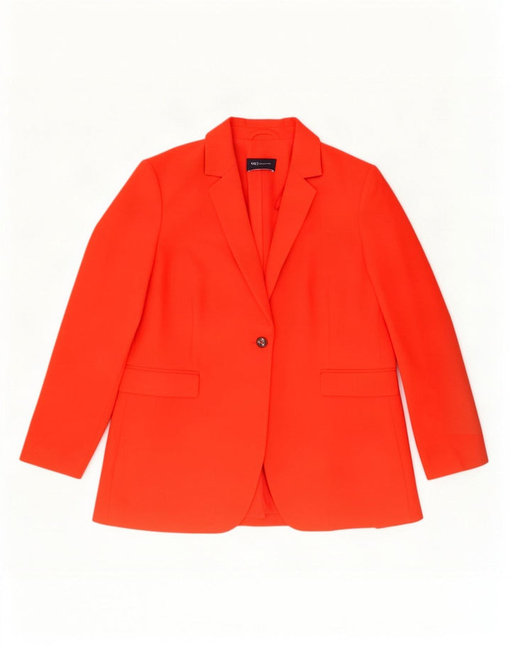 Marks & Spencer Γυναικείο σακάκι 1 κουμπιού blazer UK 16 μεγάλο πορτοκαλί πολυεστέρας