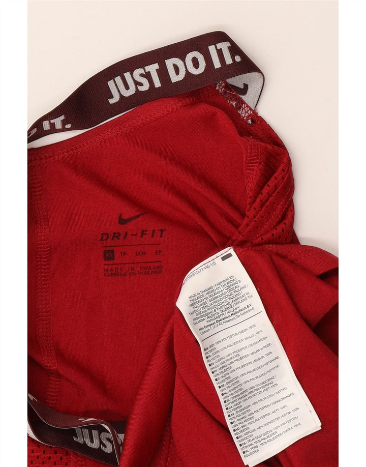 Γυναικείο γιλέκο γραφικών Nike Dri Fit Top UK 6 XS Red Polyester