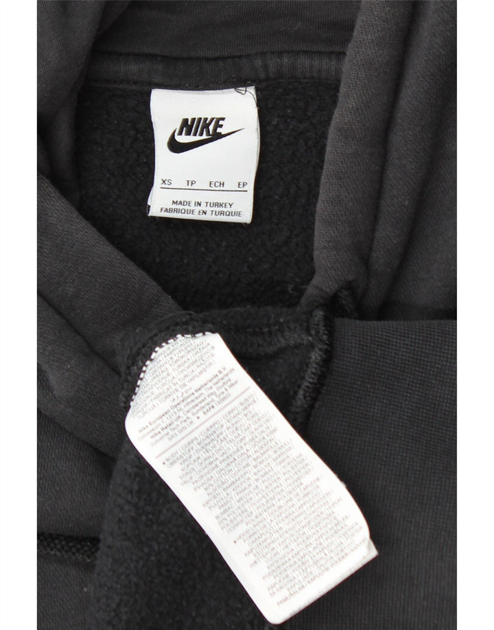 NIKE Γυναικείο Hoodie Jumper UK 6 XS Μαύρο βαμβακερό