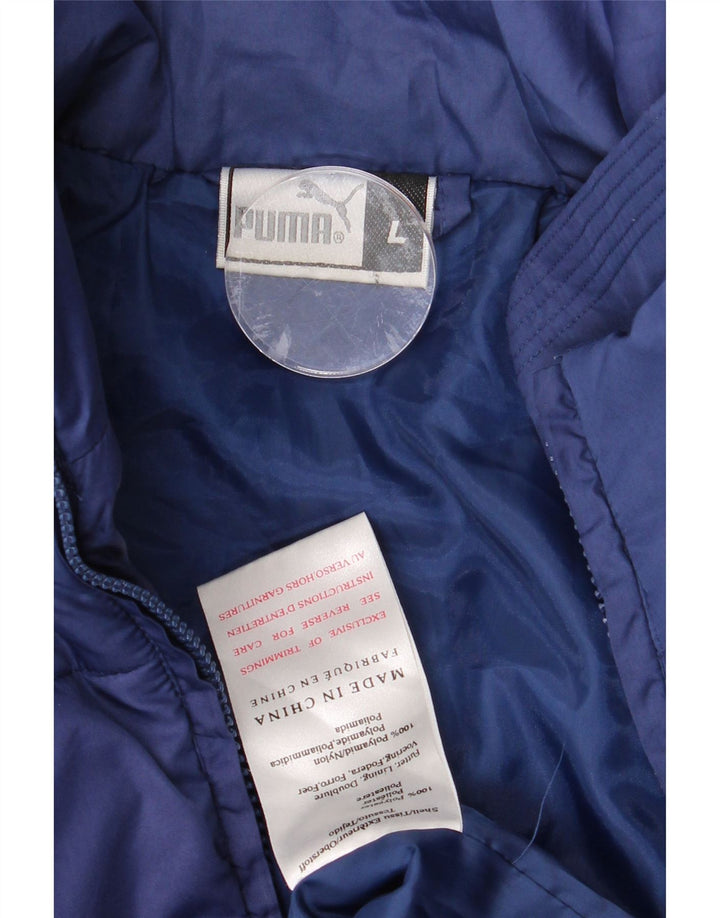 Ανδρικό μπουφάν Puma με επένδυση UK 40 Large Navy Blue Polyamide
