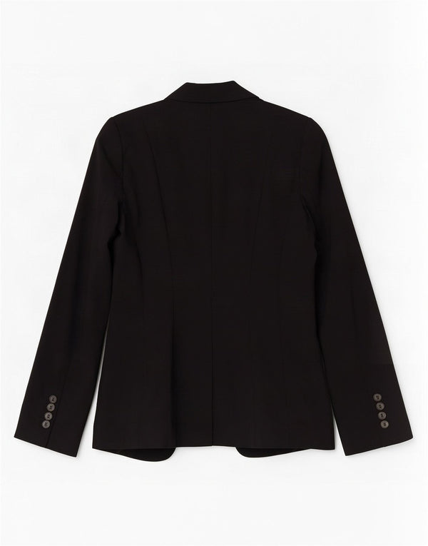 Liu Jo Γυναικείο Μπουφάν Blazer 1 Κουμπί IT 44 Μεσαίο Μαύρο Μαλλί