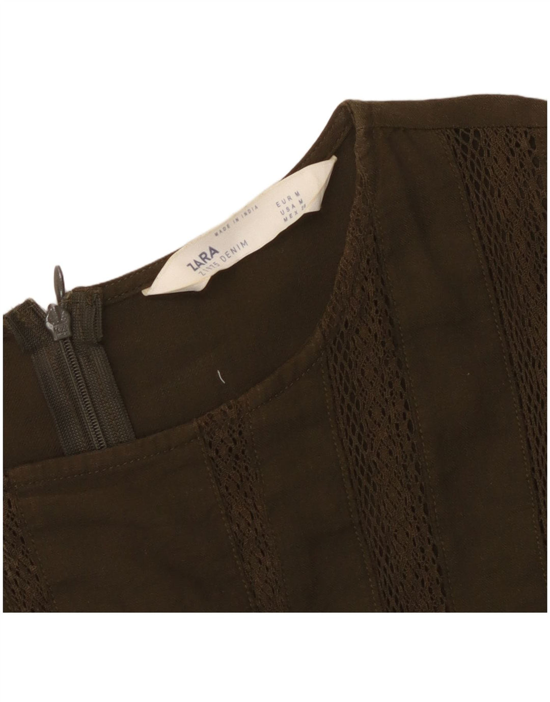 Zara Γυναικείο Playsuit UK 14 Medium Khaki