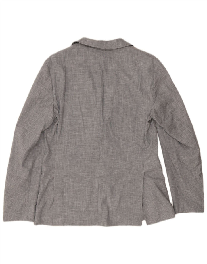 Zara Ανδρικό μπουφάν blazer UK 40 Large Grey Houndstooth Polyester