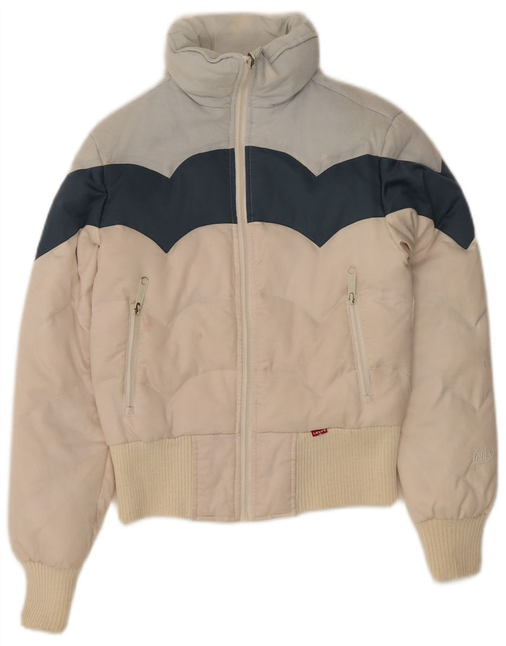 Γυναικείο μπουφάν Levi's με επένδυση UK 6 XS White Colourblock Πολυεστέρας
