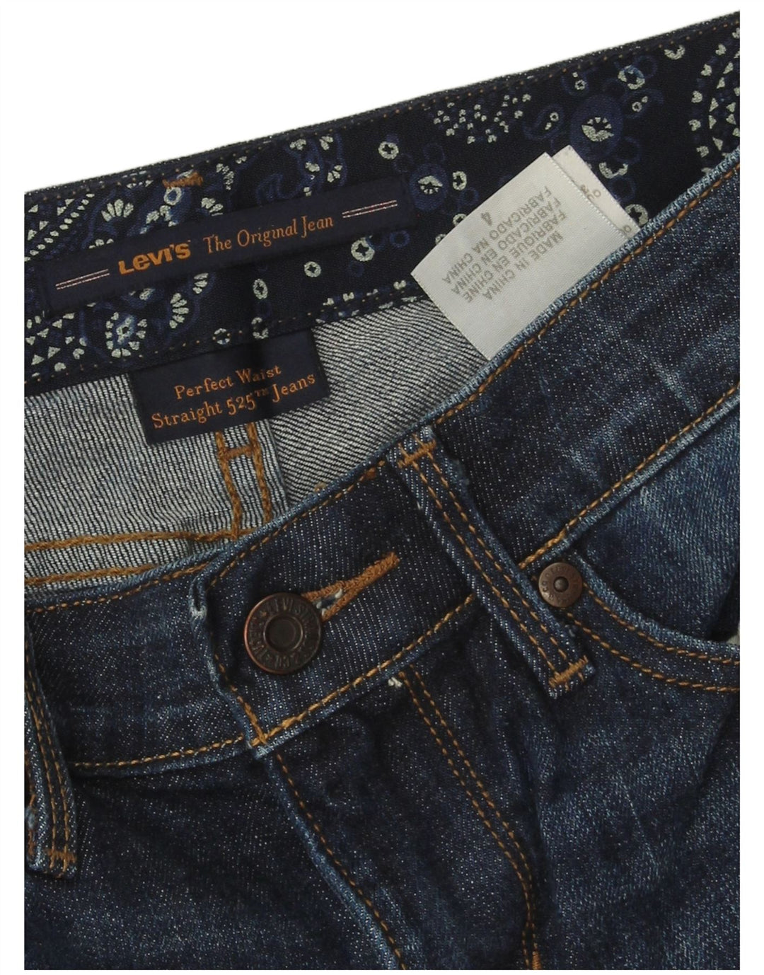 LEVI'S Γυναικείο τζιν 525 ίσιο US 4 Small W28 L28 Navy Blue Cotton