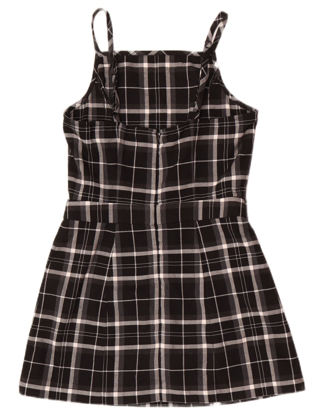 Superdry Γυναικείο φόρεμα Pinafore UK 8 Μικρό μαύρο καρό πολυεστέρα