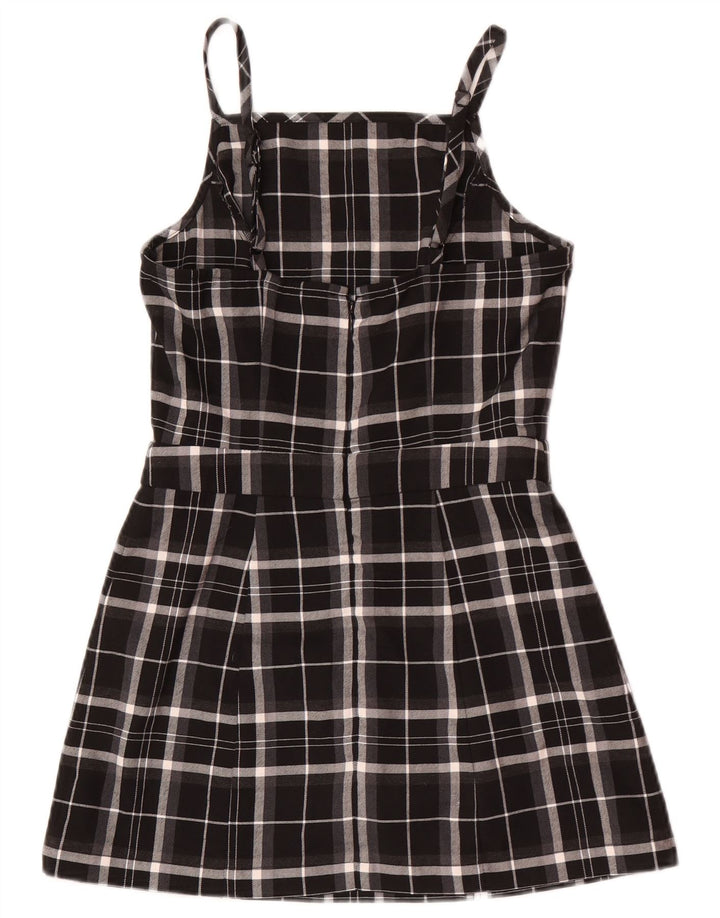 Superdry Γυναικείο φόρεμα Pinafore UK 8 Μικρό μαύρο καρό πολυεστέρα