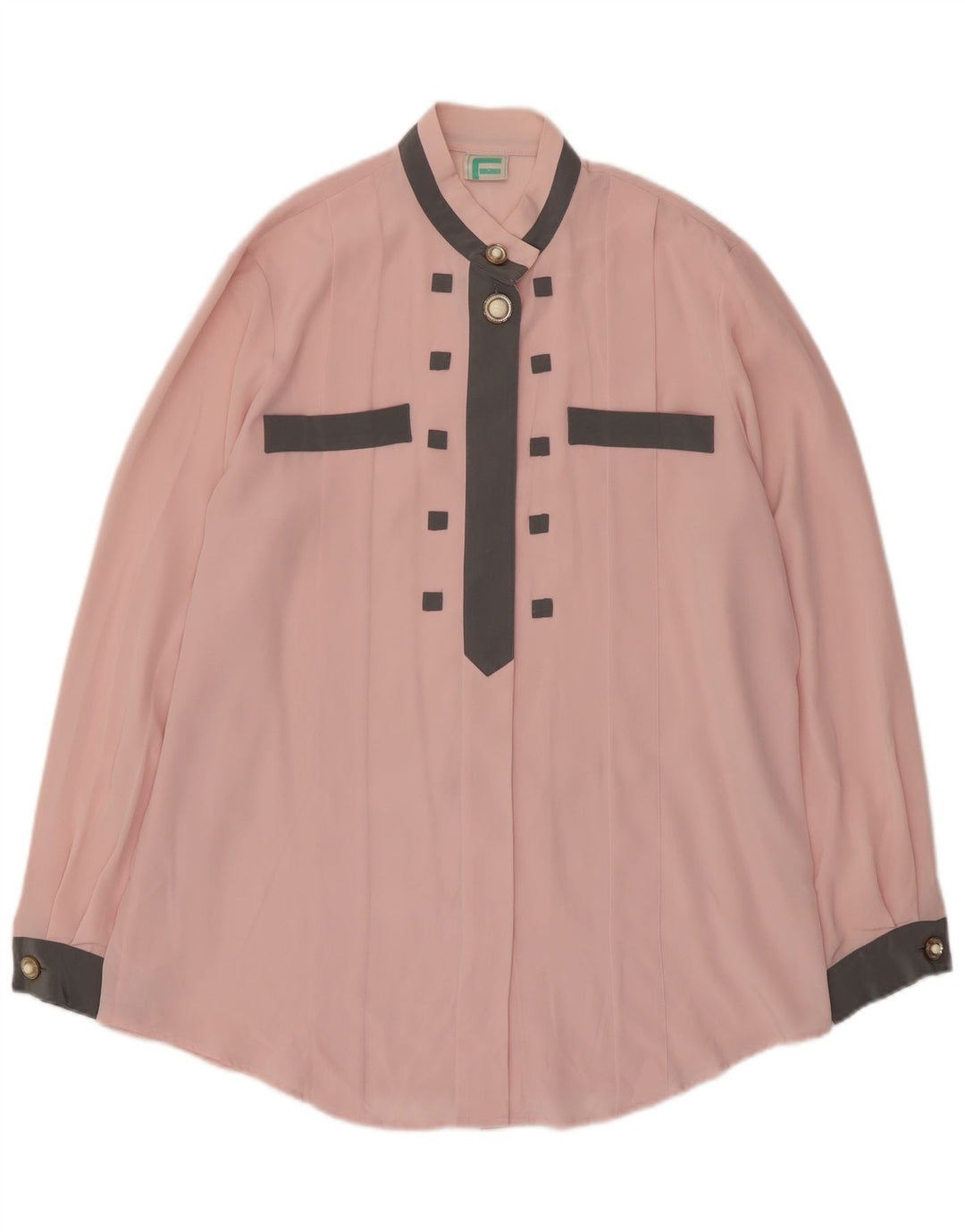 Frankenwalder Γυναικείο πουκάμισο μπλούζα EU 42 Large Pink Colourblock Polyester