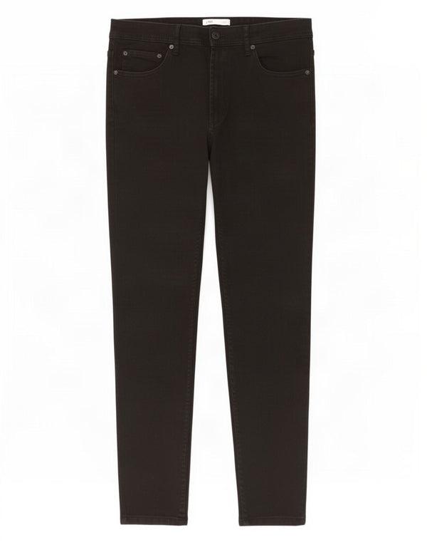 Zara Mens Skinny Jeans EU 46 XL W36 L28 Black Cotton