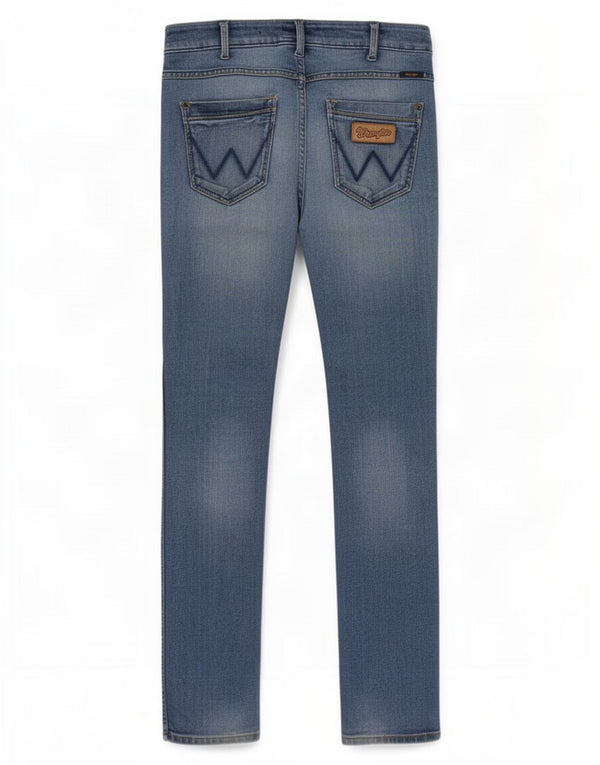 Wrangler Mens Skanders Slim Jeans W32 L34 Μπλε βαμβακερό