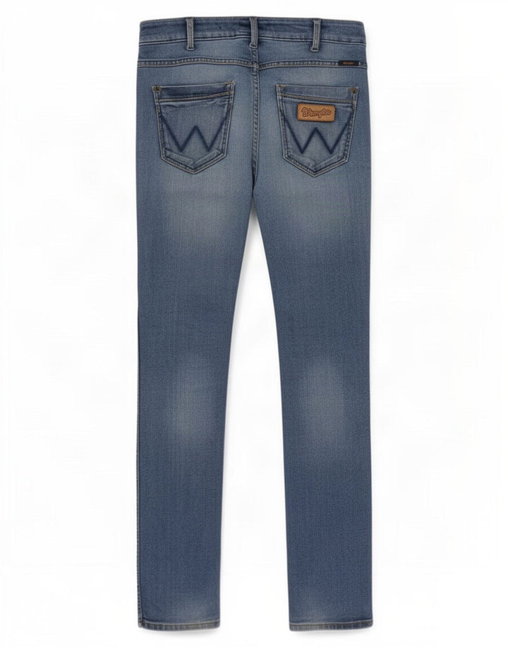 Wrangler Mens Skanders Slim Jeans W32 L34 Μπλε βαμβακερό