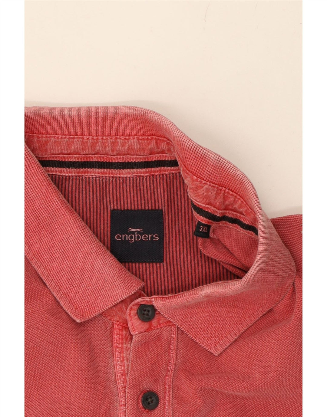 ENGBERS Mens Polo Shirt 3XL Pink Cotton Vintage Engbers and Second-Hand Engbers from Messina Hembry 