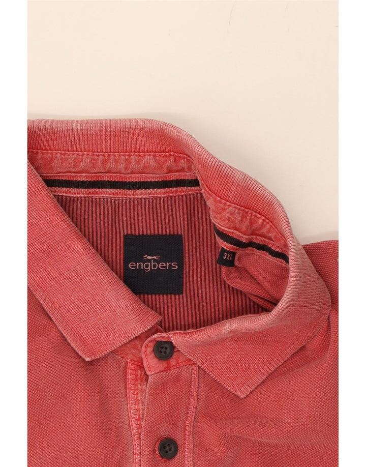 ENGBERS Mens Polo Shirt 3XL Pink Cotton Vintage Engbers and Second-Hand Engbers from Messina Hembry 