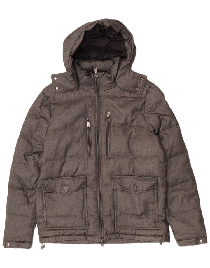 Liu Jo Ανδρικό μπουφάν με κουκούλα UK 36 Medium Grey Polyester