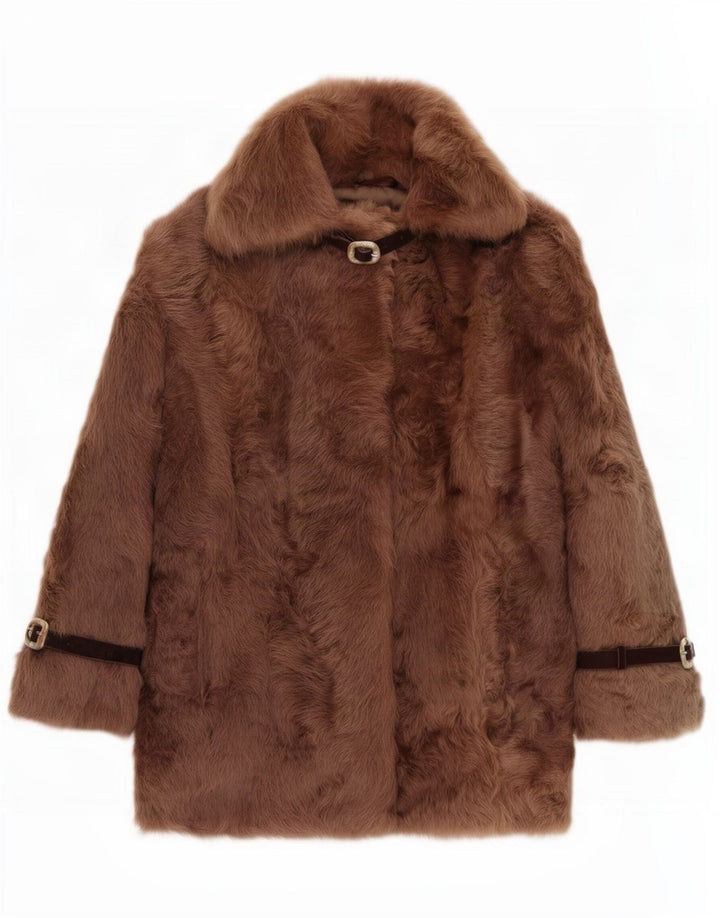 Vintage Γυναικείο Πανωφόρι από Faux Fur UK 14 Medium Brown