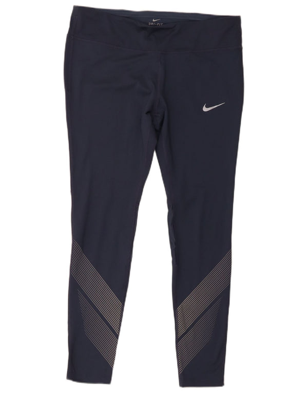 Γυναικεία κολάν Nike Dri Fit UK 18 XL Navy Blue Pinstripe Polyester