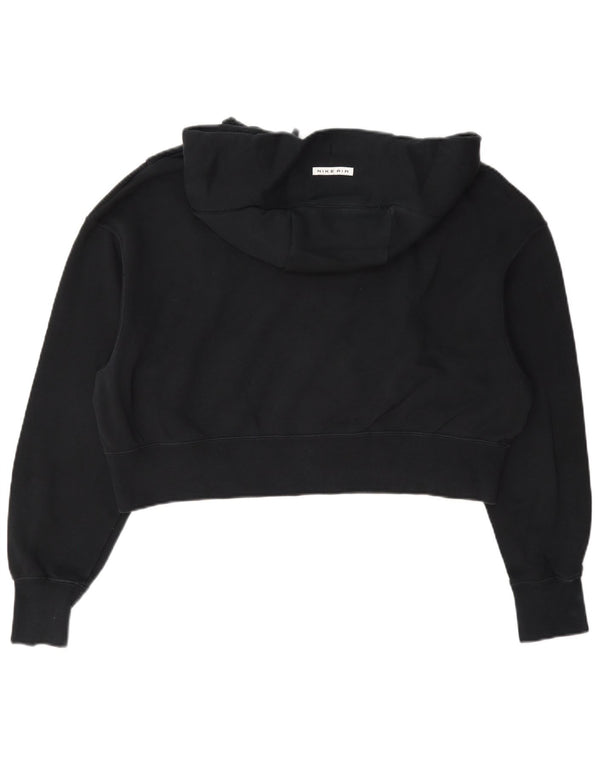 Γυναικείο πουλόβερ Nike Crop με φερμουάρ με κουκούλα UK 10 Small Navy Blue από βαμβάκι