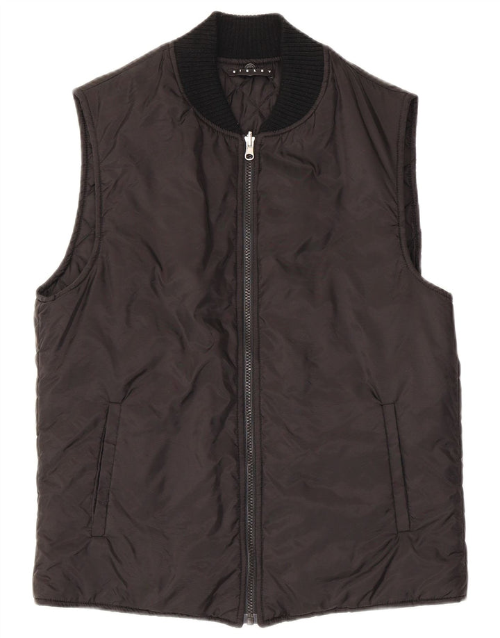 Sisley Ανδρικό padded Gilet IT 46 Small Black Polyamide