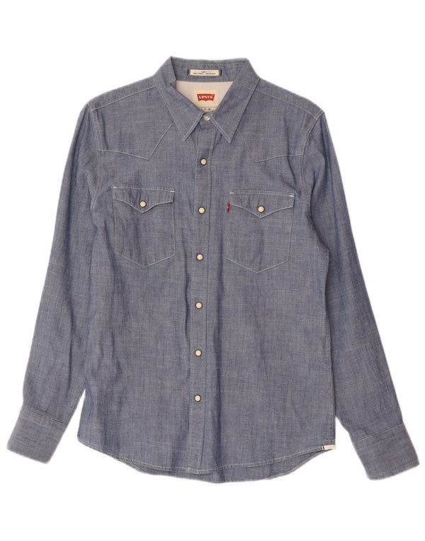 Ανδρικό πουκάμισο Levi's Slim Fit Μικρό μπλε βαμβακερό