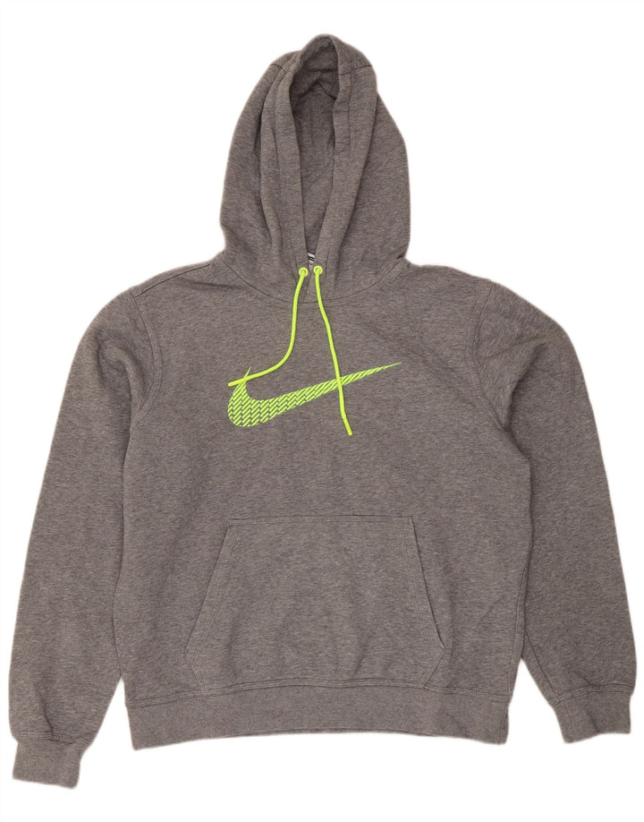 Ανδρικό φούτερ με κανονική εφαρμογή Nike, μεσαίο γκρι βαμβακερό