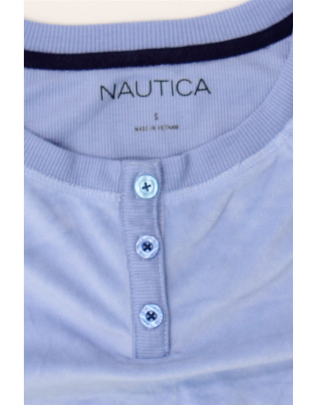 NAUTICA Womens Top Long Sleeve UK 10 Small Blue Polyester Vintage Nautica and Second-Hand Nautica from Messina Hembry 