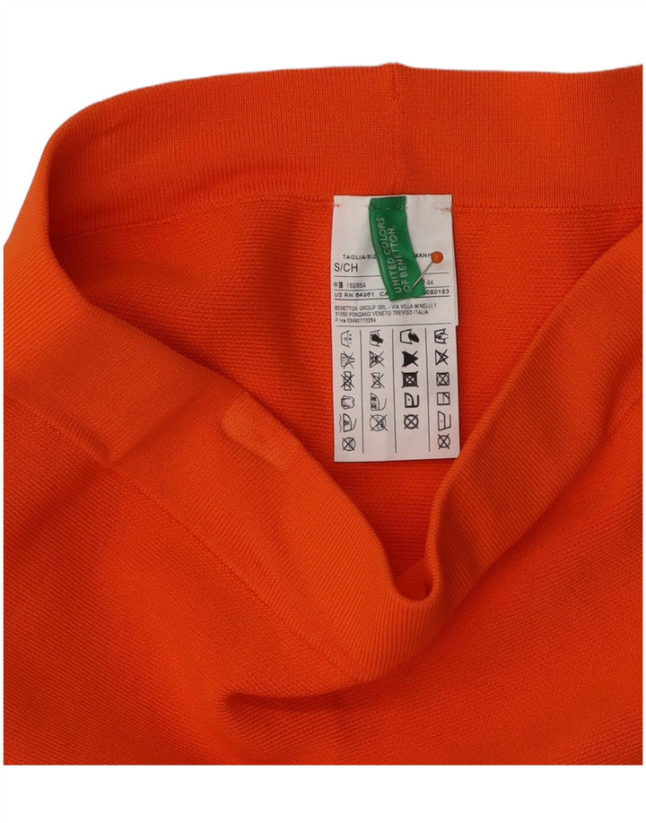Γυναικεία φούστα BENETTON A-Line Small W26 Orange Viscose