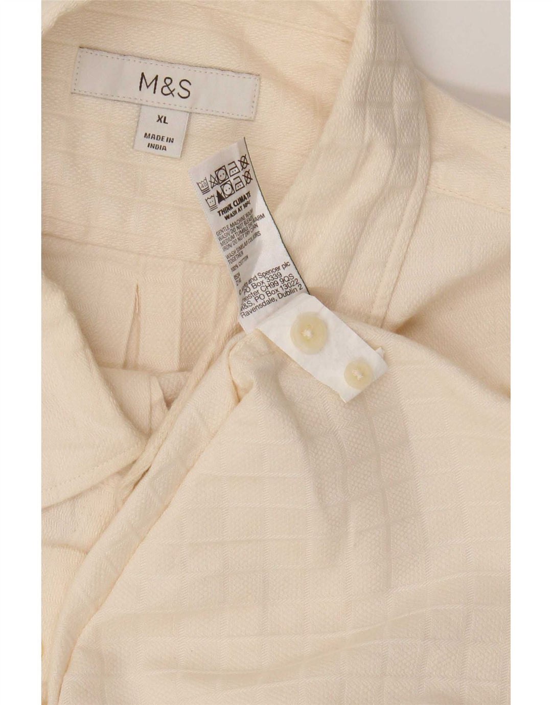 Ανδρικό πουκάμισο Marks & Spencer XL Μπεζ βαμβακερό