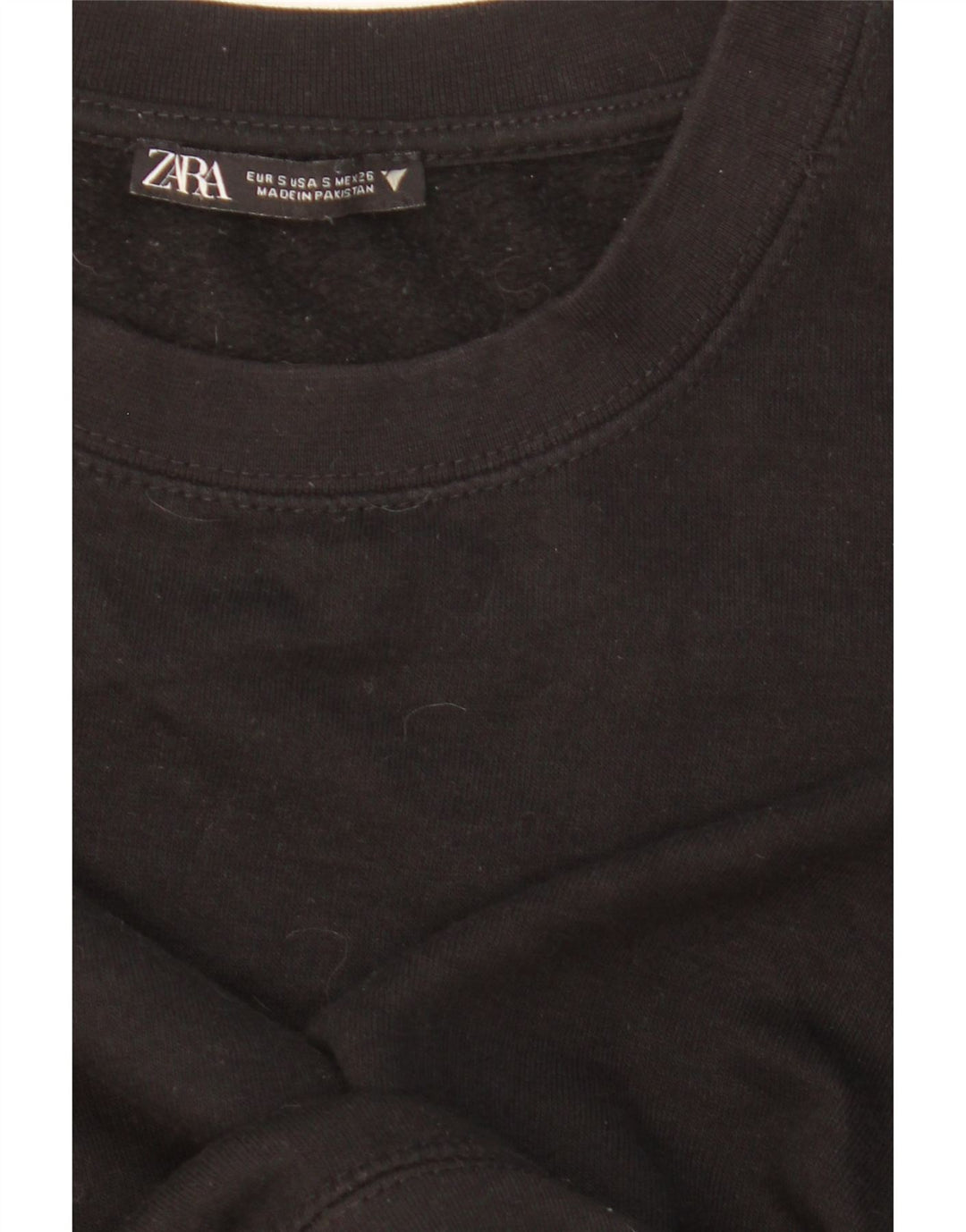 Γυναικεία φούτερ ZARA Crop Oversized Jumper UK 10 Small Black