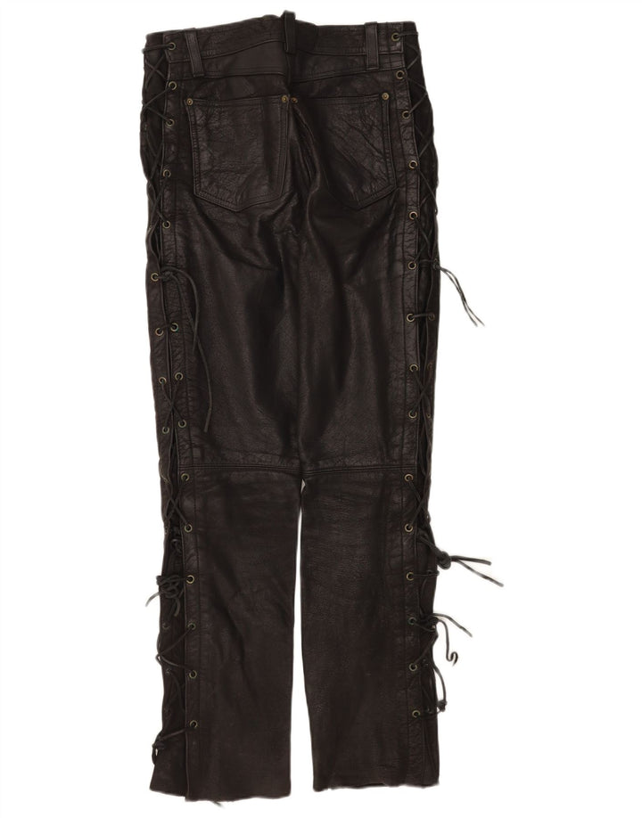 Γυναικείο Δερμάτινο Παντελόνι Modeka W28 L30 Μαύρο Δερμάτινο