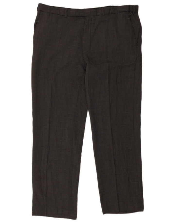 Ανδρικό ίσιο παντελόνι Marks & Spencer W38 L30 Γκρι μαλλί