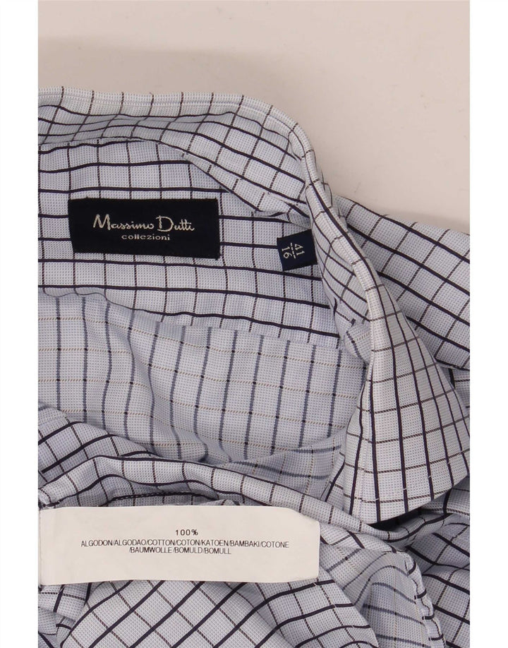 Ανδρικό επίσημο πουκάμισο Massimo Dutti 41 16 μεγάλο μπλε βαμβακερό
