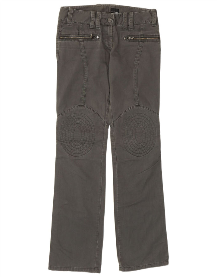 Γυναικείο ίσιο casual παντελόνι CALVIN KLEIN W27 L34 Γκρι βαμβακερό