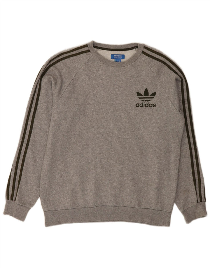 Ανδρικό φούτερ Adidas Jumper Μεσαίο γκρι βαμβακερό