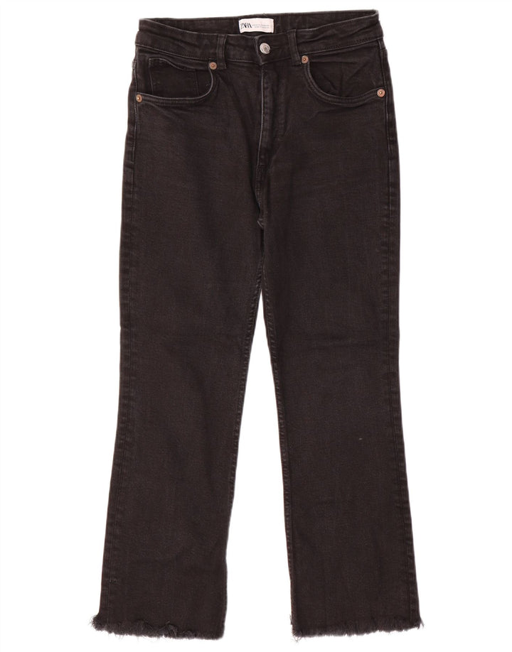 Zara Γυναικείο Cropped Jeans EU 40 Medium W30 L24 Μαύρο