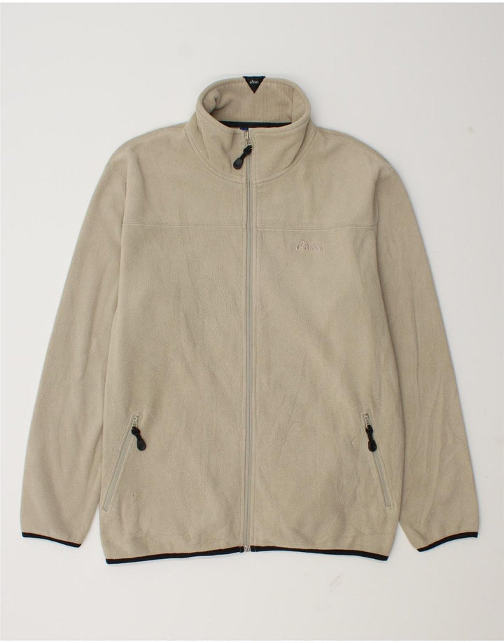Asics Ανδρικό Fleece Jacket UK 40 Large Beige Polyester