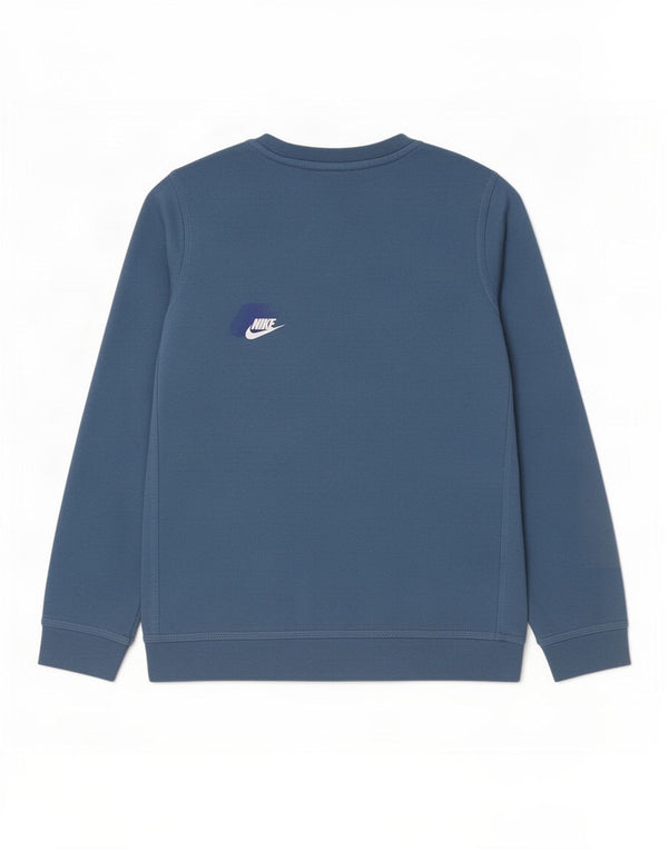 Γραφικό φούτερ Nike Boys Jumper 10-11 ετών μεσαίο μπλε βαμβακερό